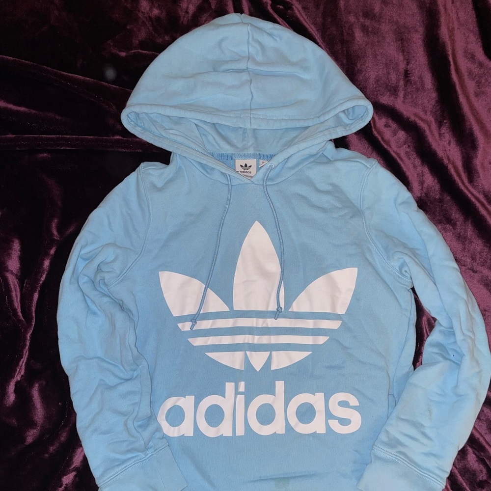 Light blue adidas hoodie